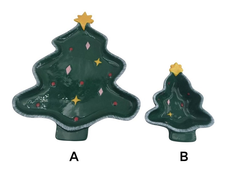 Op zoek naar het middelpunt van uw kersttafel? Maak kennis met onze handgemaakte keramische boomborden.