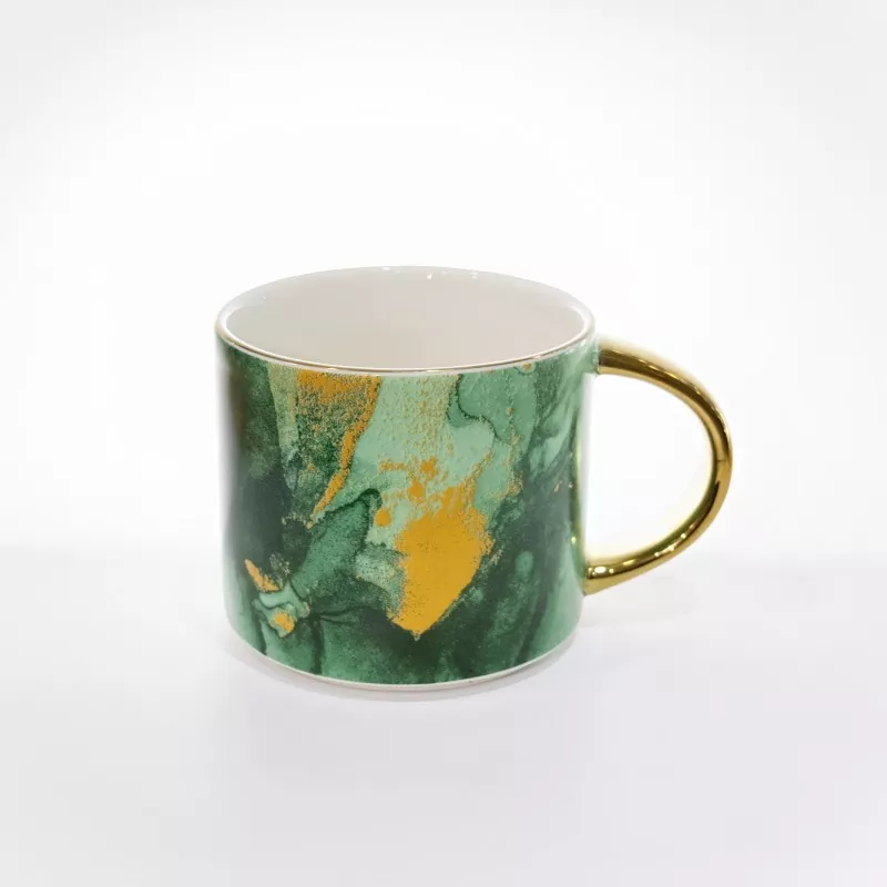 Elegante keramische mok met marmerpatroon