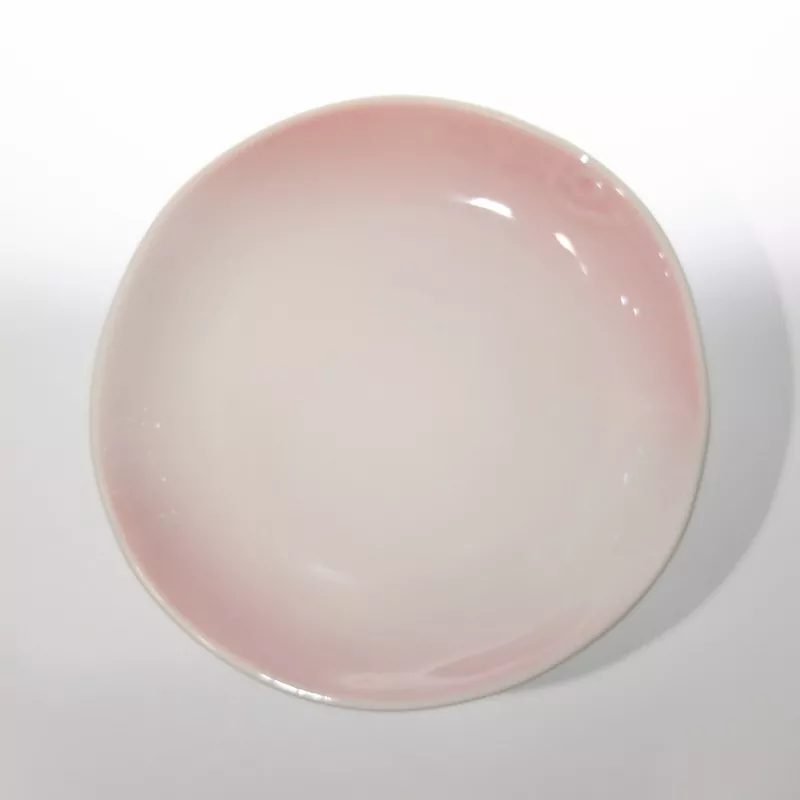 Minimalistische ronde Ombre keramische miniplaat