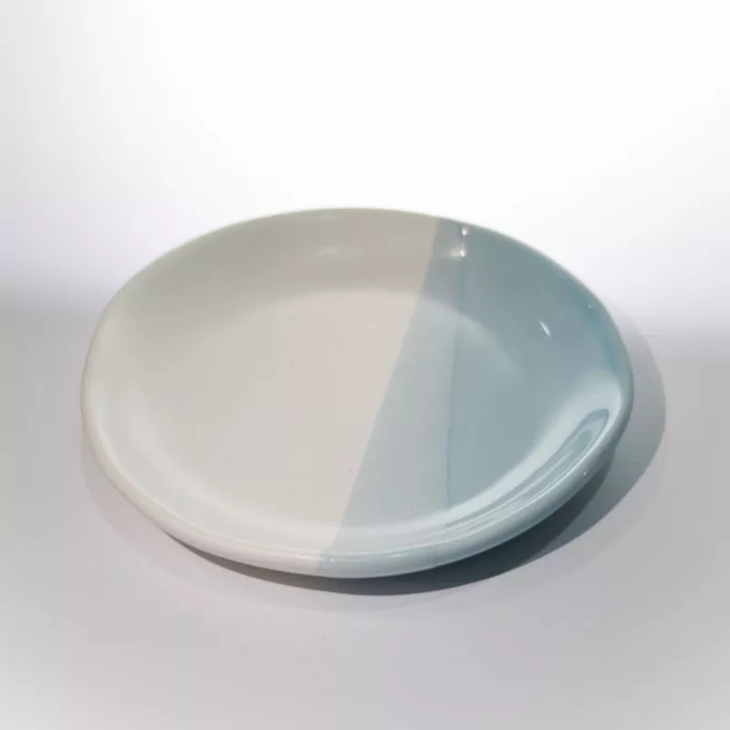 Moderne tweekleurige keramische ronde plaat